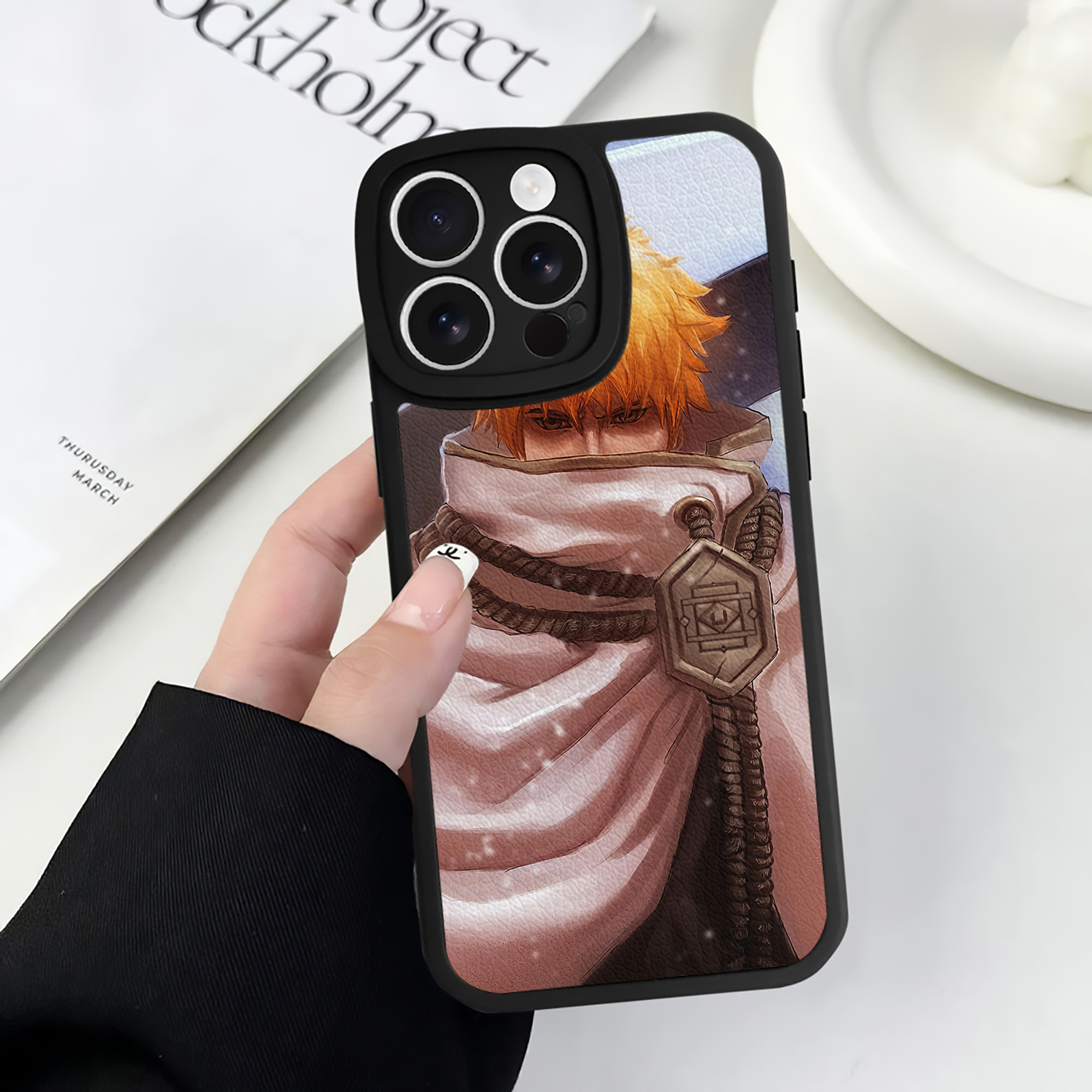 （画像用） ブリーチ BLEACH 【iPhone 16シリーズ対応】シリコンスマホケース（レザー調） 材質：シリコン